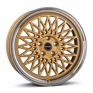 Borbet B Gold Rim Polished 8x17 5/112 ET30 N66.6