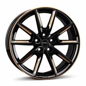 Borbet LX18 Black Glossy Gold Spoke Rim 8x18 5/108 ET45 N72.6