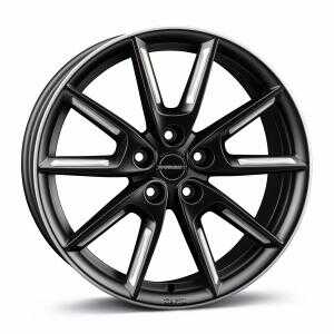 Borbet LX18 Black Matt Silver Spoke Rim 8x18 5/112 ET40 N66.6