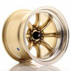 Japan racing JR19 Gold Machined LIP 8x15 4/100 ET0 N73.1