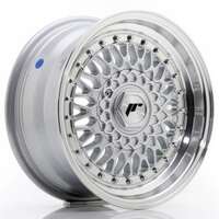 Japan racing JR9 Silver Machined LIP With Rivet Silver 8x15 4/100 ET20 N74.1