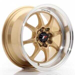 Japan racing TF2 Gold Machined LIP 7.5x15 4/100 ET10 N73.1