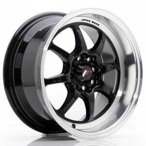 Japan racing TF2 Shiny Black 7.5x15 4/100 ET10 N73.1