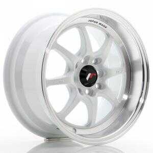 Japan racing TF2 White Machined LIP 7.5x15 4/100 ET30 N73.1