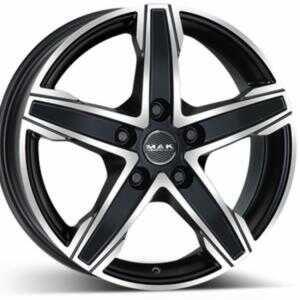 MAK King5 Matt Black Polished 8x18 5/112 ET52 N66.6