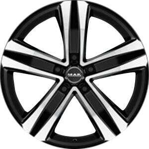 MAK Stone5 Black Machined Face 7x17 5/130 ET62 N78.1