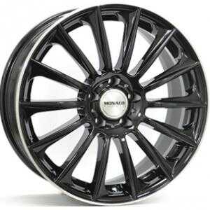 Monaco MC9 Gloss Black Polished lip 9.5x19 5/112 ET38 N66.6