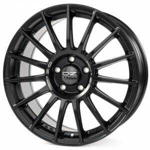 OZ Superturismo LM Matt Black Silver Lettering 7.5x17 4/108 ET40 N75