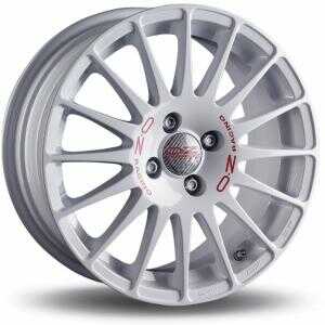 OZ Superturismo WRC White Red Lettering 7x17 4/108 ET42 N75