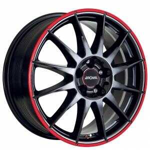 Ronal R54 Black Red 7x17 4/100 ET35 N68