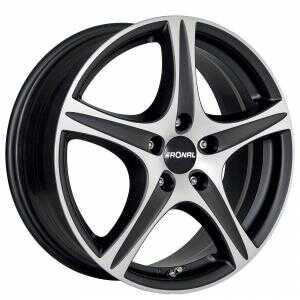 Ronal R56 Matt Black Polished 6x15 4/100 ET38 N68