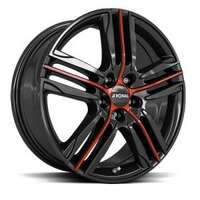 Ronal R57 MCR Jet Black Red SPOKE 7.5x18 5/108 ET40 N76