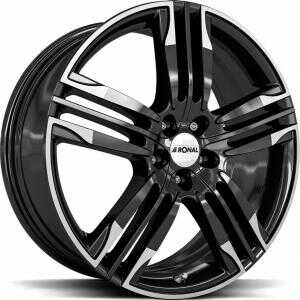 Ronal R58 Black rim LIP cut 10x22 5/120 ET45 N72.6