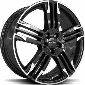 Ronal R58 MCR Jet Black WHITE rim 10x22 5/112 ET21 N66.6