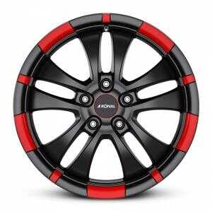 Ronal R59 Jet Black Matt Red rim 6x15 4/100 ET35 N68