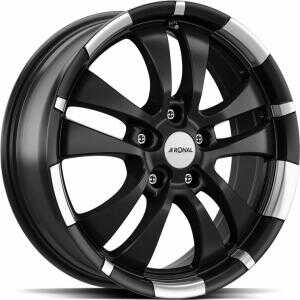 Ronal R59 Jet Black Matt rim LIP cut 7.5x17 5/108 ET45 N76