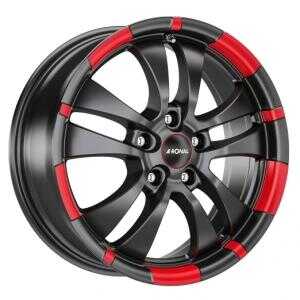 Ronal R59 Matt Black Red 7.5x18 5/112 ET35 N76