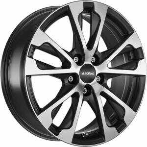 Ronal R61 Jet Black Matt front cut 7.5x17 5/108 ET55 N76