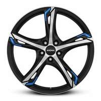 Ronal R62 Blue Jet Black Matt front cut 7.5x17 5/108 ET45 N76