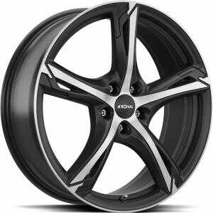 Ronal R62 Jet Black Matt front cut 7.5x17 5/100 ET42 N68